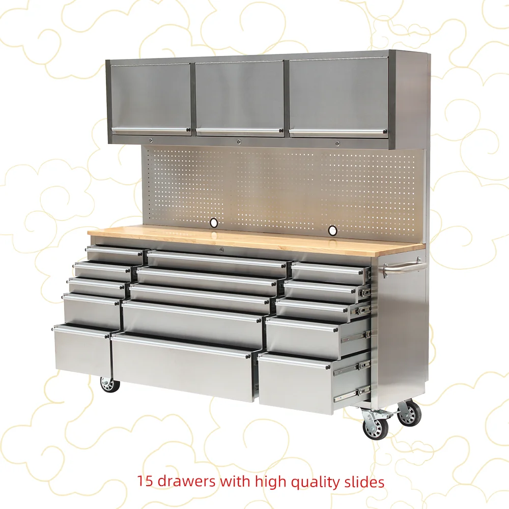 72 inch professional workshop tools cart multifunctional mechanical tool cart stainless steel utility rolling chest