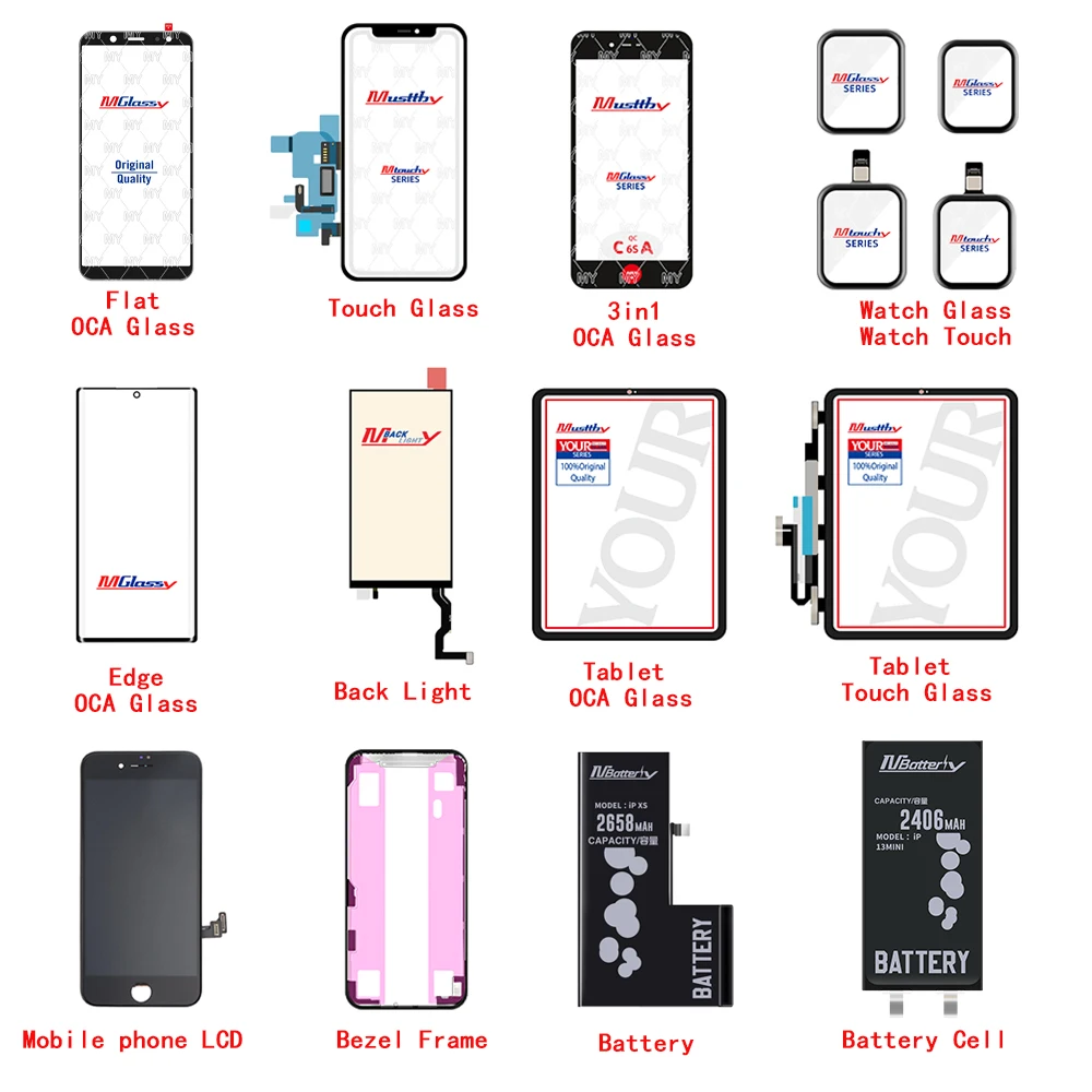 Musttby Переднее стекло OCA для сотового телефона Samsung стекло с OCA для телефона OPPO стекло с OCA для Huawei