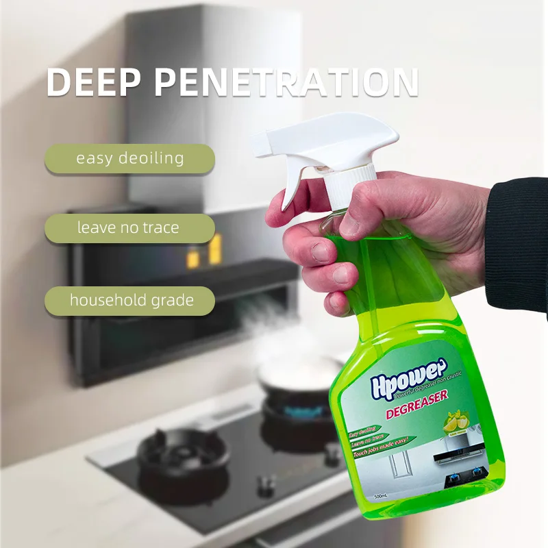 Degreaser Liquid Spray Cleaner for Kitchen Benches Bikes Engines Ovens Microwaves Glass clear Oil