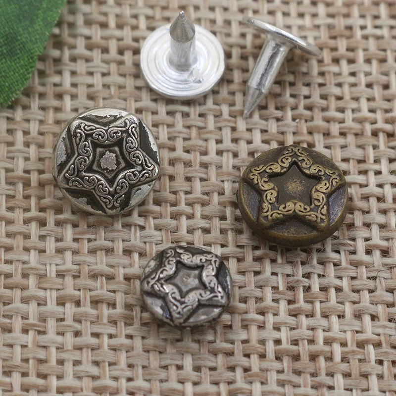 Factory cheap price star pattern alloy metal garment clothing rivet for jeans