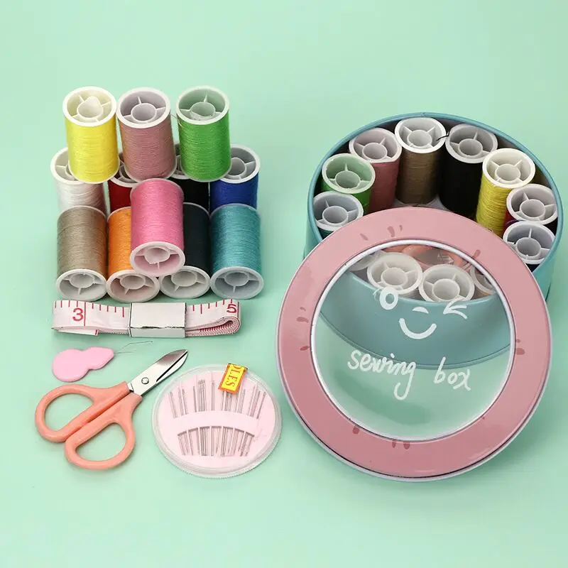 F1-392 Metal Box Mini Sewing Set Travel Home Storage Sewing kit Set Box