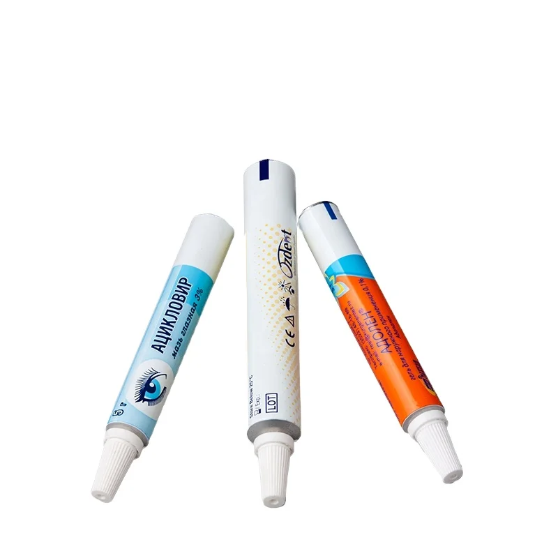 Tamper-evident ring empty ointment aluminum collapsible packaging tube