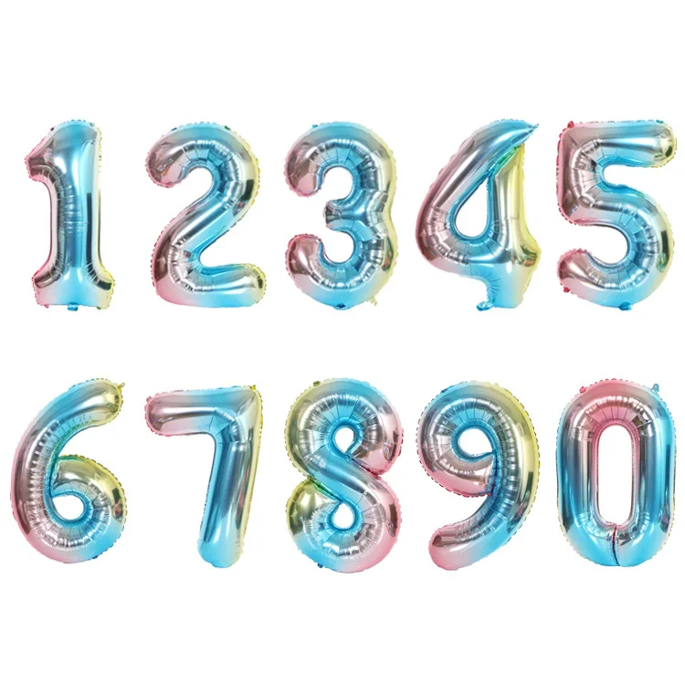 Hot Selling  32 inch Digital Aluminum Foil Balloon for Birthday Party Balloon Party Decorating Supplier