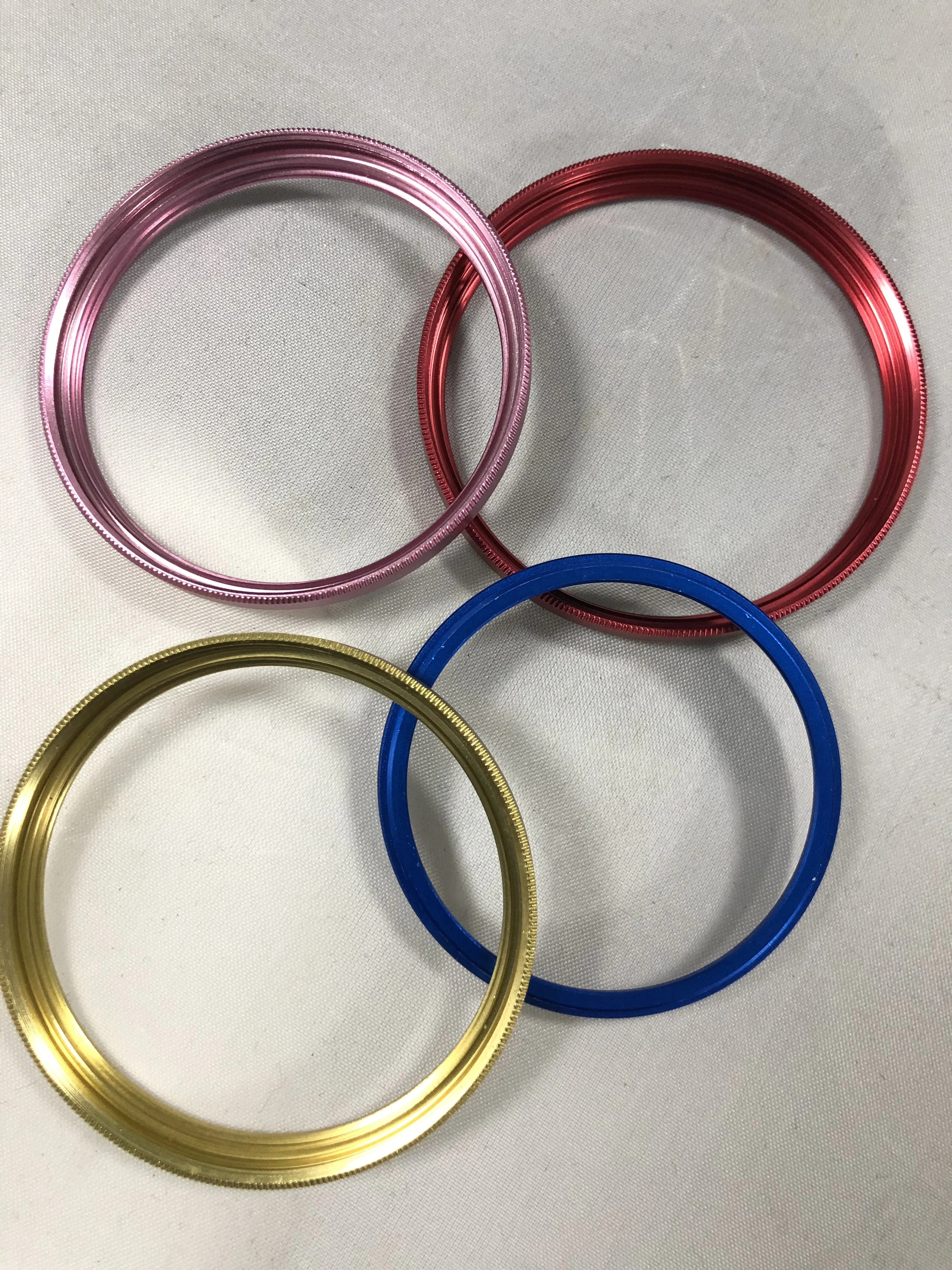 Hardware accessories aluminum alloy CNC machining camera accessories lens ring inner black and outer red two-color lens ring