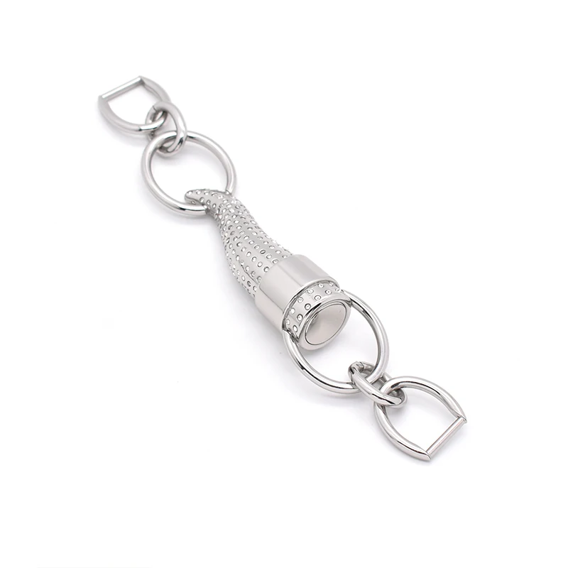 Cool Keychain 73mm Pepper Shape Diamond Metal Bag Charm Pendant for Bag Decoration