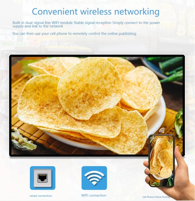 Monitor Digital Advertising Signage Touch Wall Mount  Monitor Digital Advertising Signage Touch Wall Mount with Remote Control