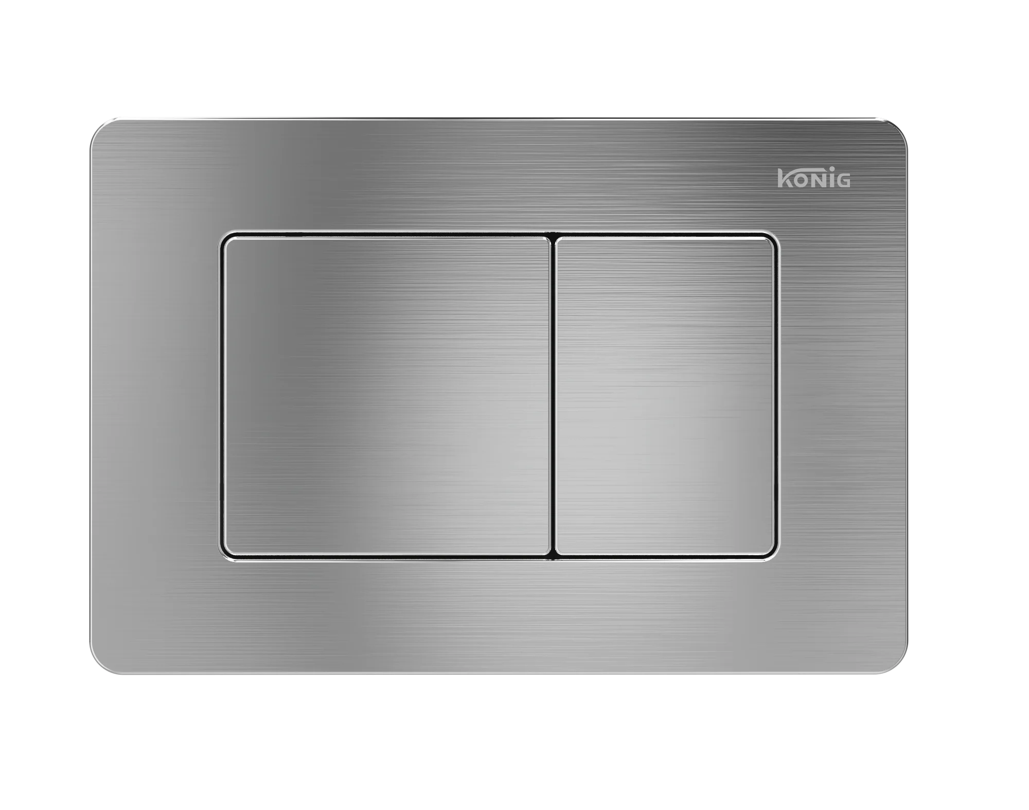 Stainless Steel Dual Flush Plate for Concealed Cistern 2 Rectangular Button