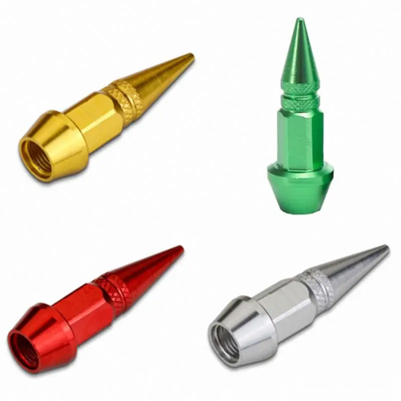 Car Tire Personality Refitting Valve Pointed Bullet Valve Motorcycle Bicycle Valve 45mm 4 PCS Tire Fittings