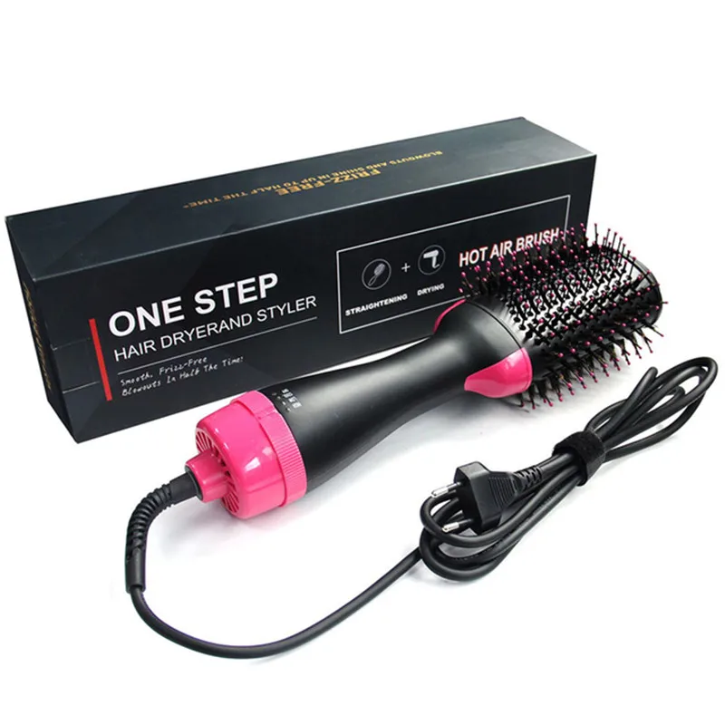 Professional Electric Hair Brush Fast Straightener Comb 3 In 1 One Step 1200w Dryer Volumizer Hot
