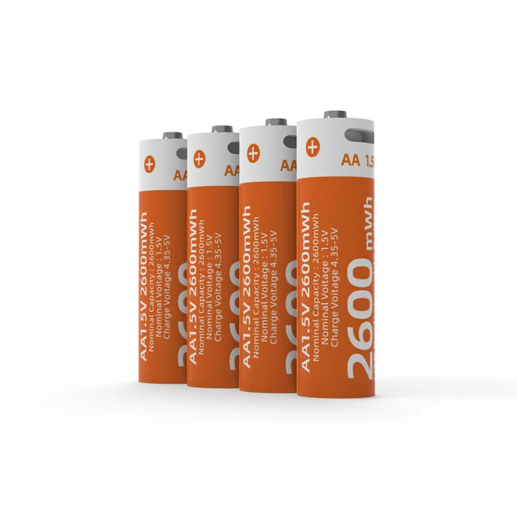 Перезаряжаемые usb батареи портативные 1 5 В 2600mWh литий-ионные Type-c размер AAA аккумуляторные