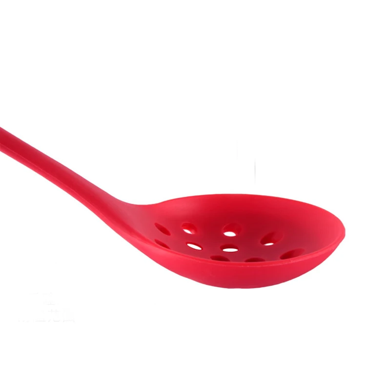 Food-grade silicone slotted skimmer spoon sieve spoon kitchen tools silicone colander