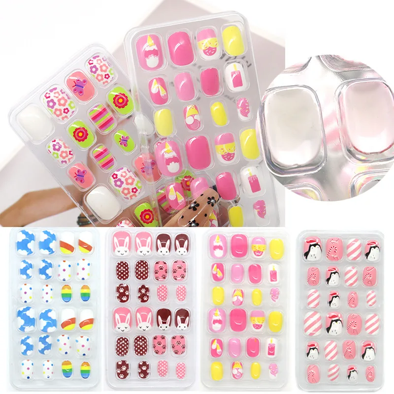 Kids Nail Decoration 24 Packs Of Cartoon Love Nail Patch  Children DIY