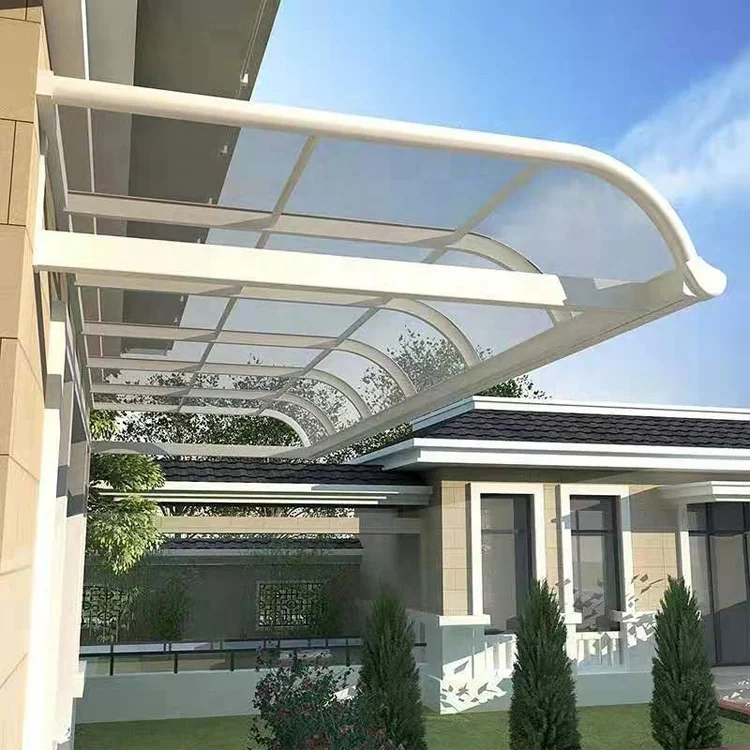 Outdoor Window Awnings Clear Solid Polycarbonate Roof Sheet Canopy warehouse balcony window carport canopy PC board awning