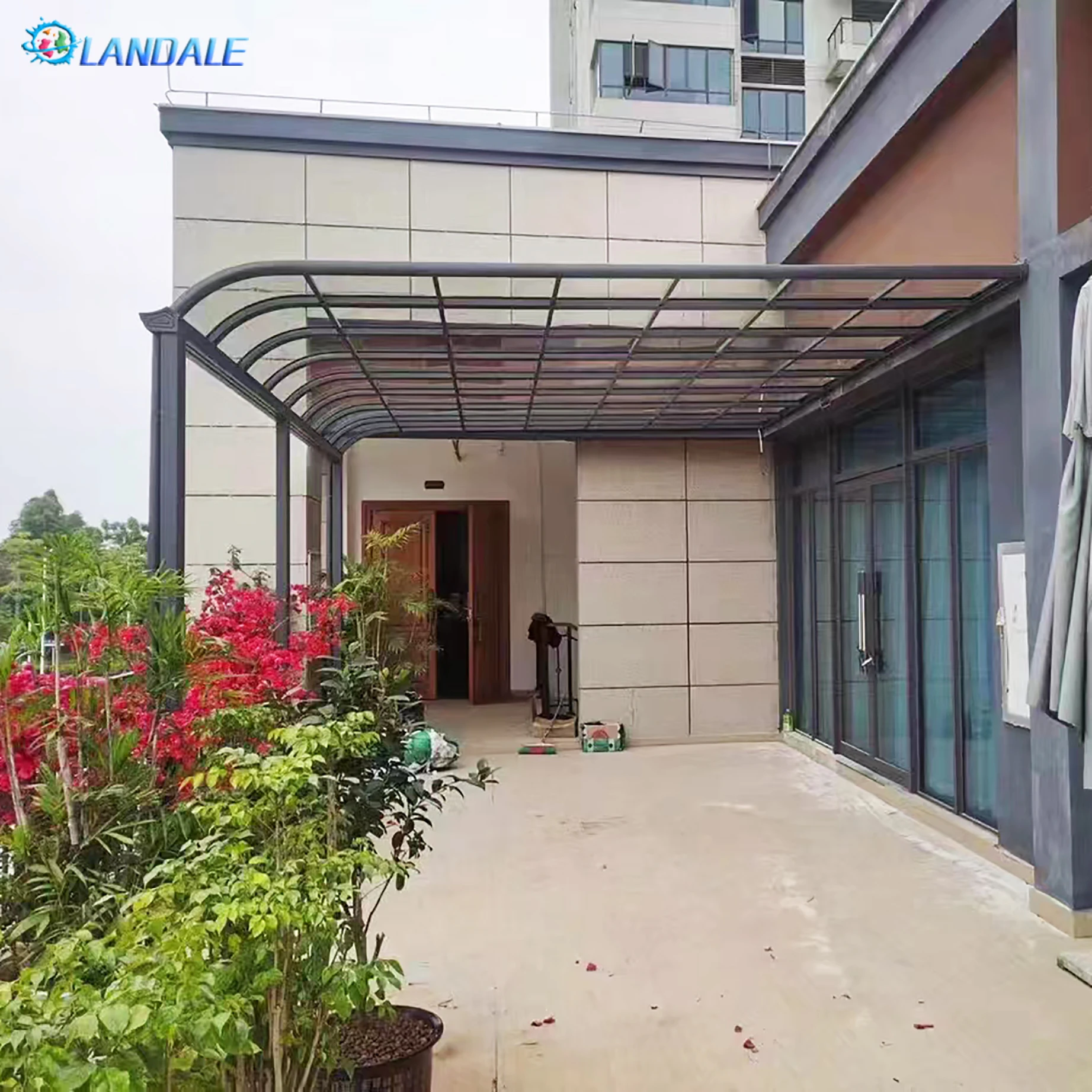 Aluminum alloy frame Outdoor Canopy Polycarbonate Roof Awning Patio Covering for Window