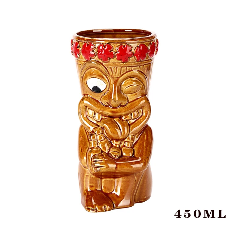 Customized Colored Tiki Mugs Cocktail Cups Ceramic Porcelain Cup