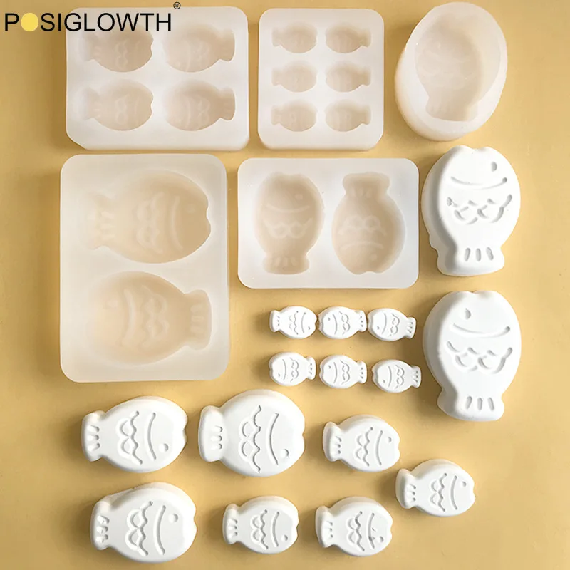 Taiyaki Fondant Silicone Mold Cartoon Fish Chocolate DIY Baking Mold Cake Decoration Tool