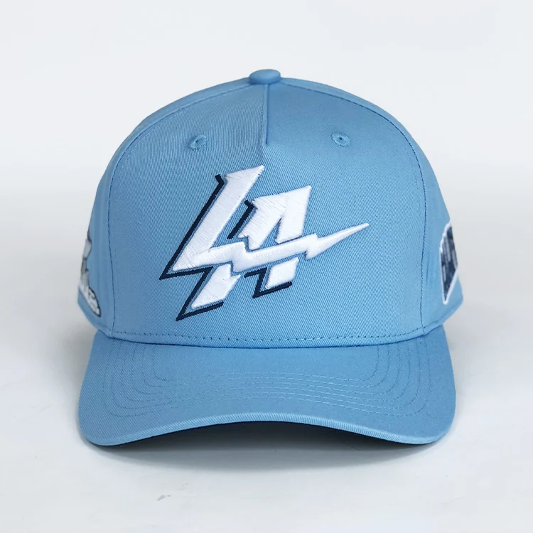 OEM Low MOQ Quality Sports Caps Customized Embroidery Logo Curved Brim Hats 5 Panel Cotton Baseball Cap Hat