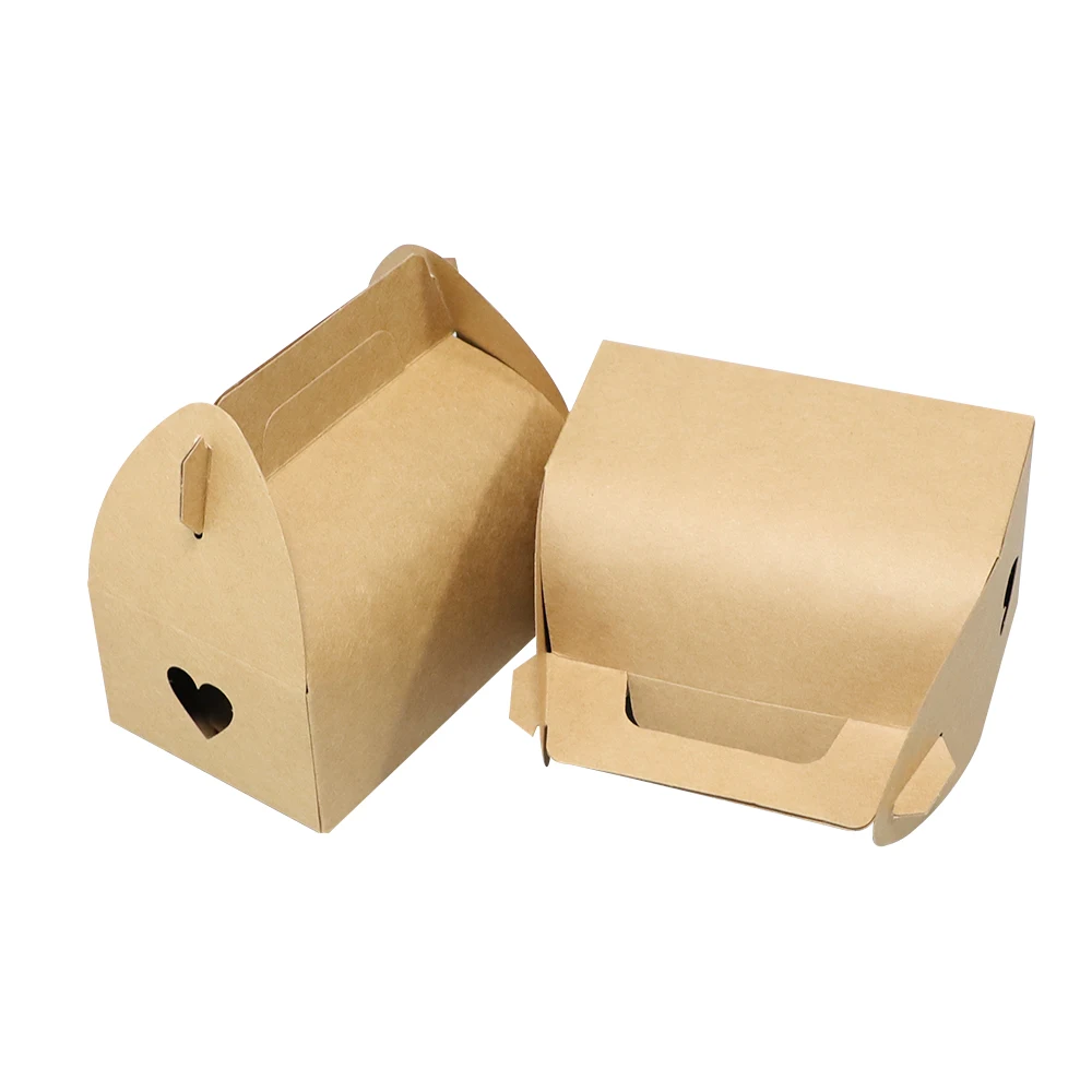 Superior quality light weight cake box packaging with window food grade cake box with handle