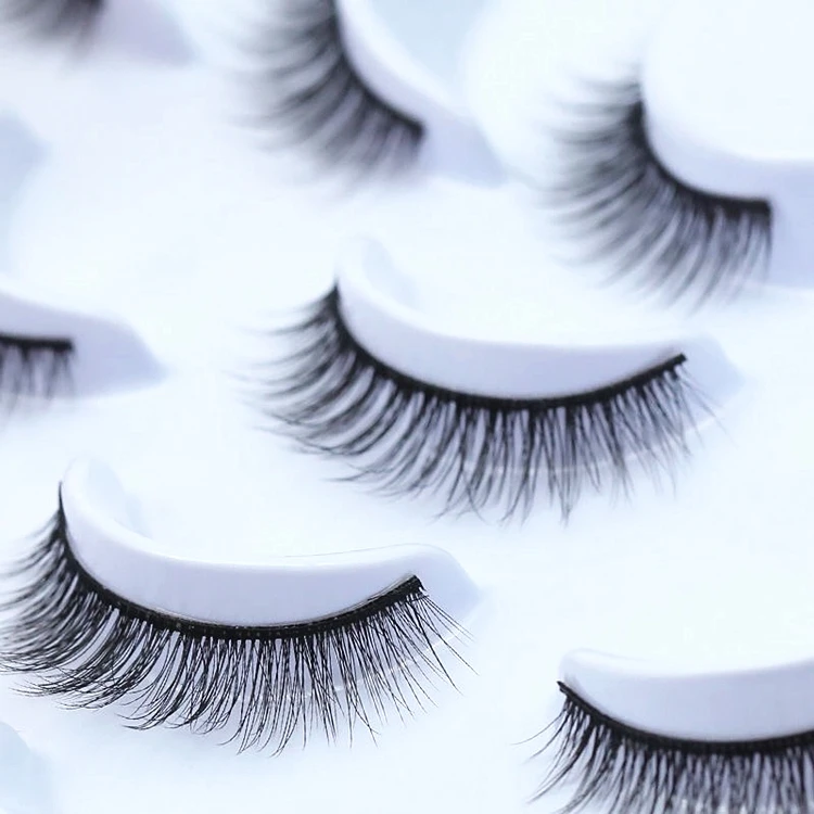 Color Bulk Faux Butterfly Individual Logo Wholesale 10 Pair 25mm Natural Mink Eyelash