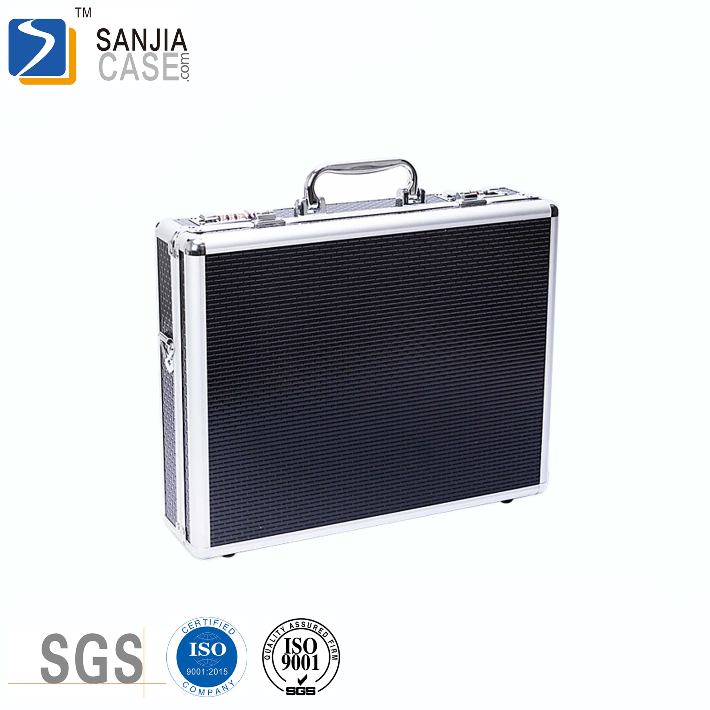 High Quality China Black Aluminum Metal Attache Laptop Briefcase With partition
