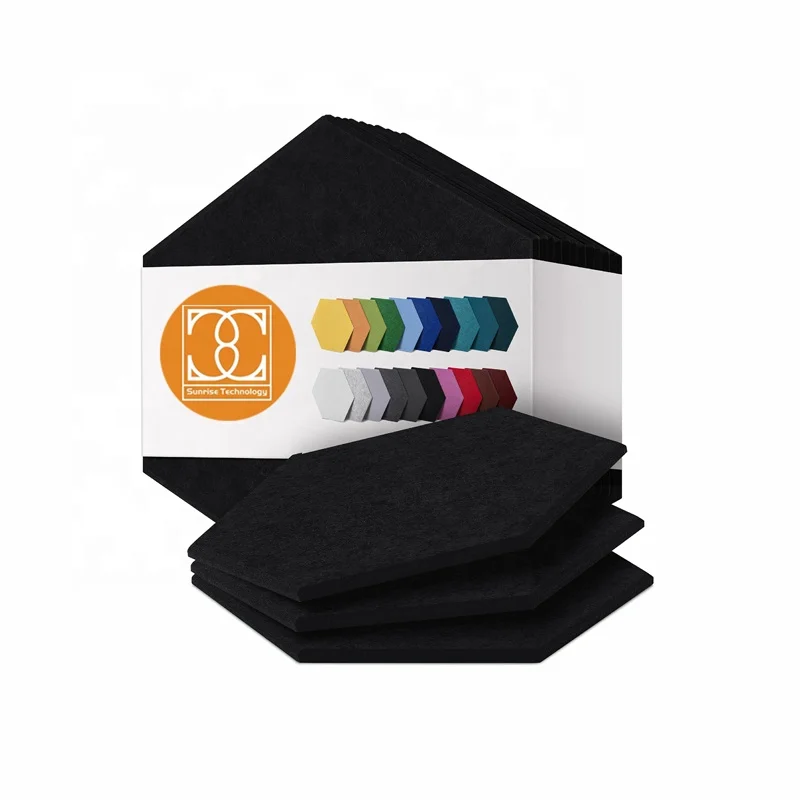 Felt Soundproof Decorative Hexagon Pet Polyester Fiber Acoustic Panels