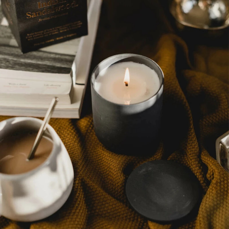 Luxury personalized cement scented candles for decoration