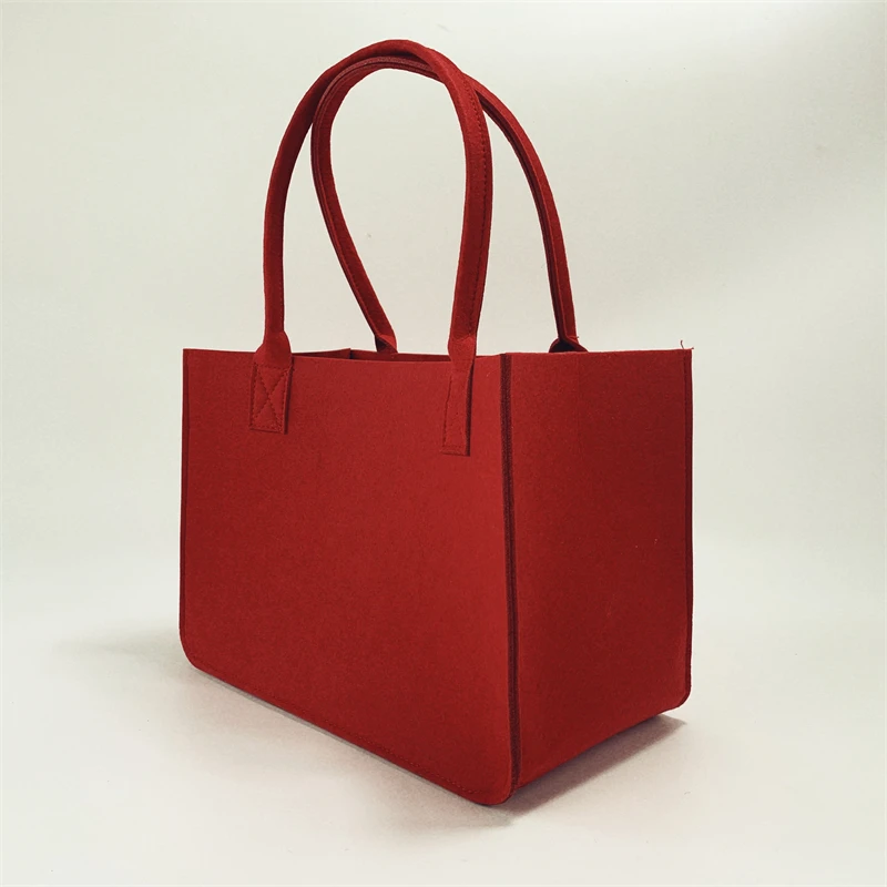 
Felt bag shopping gift bag can be printed LOGO Felt leisure handbag polyester big pocket environmentally friendly material 