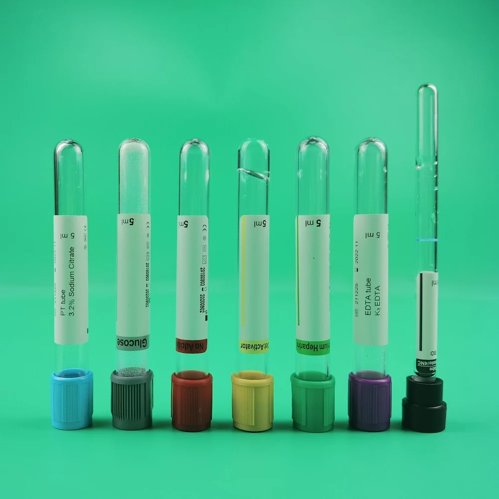 Disposable PET/Glass Vacuum plain tube blood collection tube EDTA blood test tubes