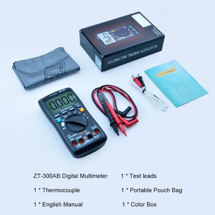 BSIDE Multimeter Auto/Manual Range Digital Universal Meter 6000 Counts LCD Display True RMS Smart AC/DC Voltage Current Meter wi