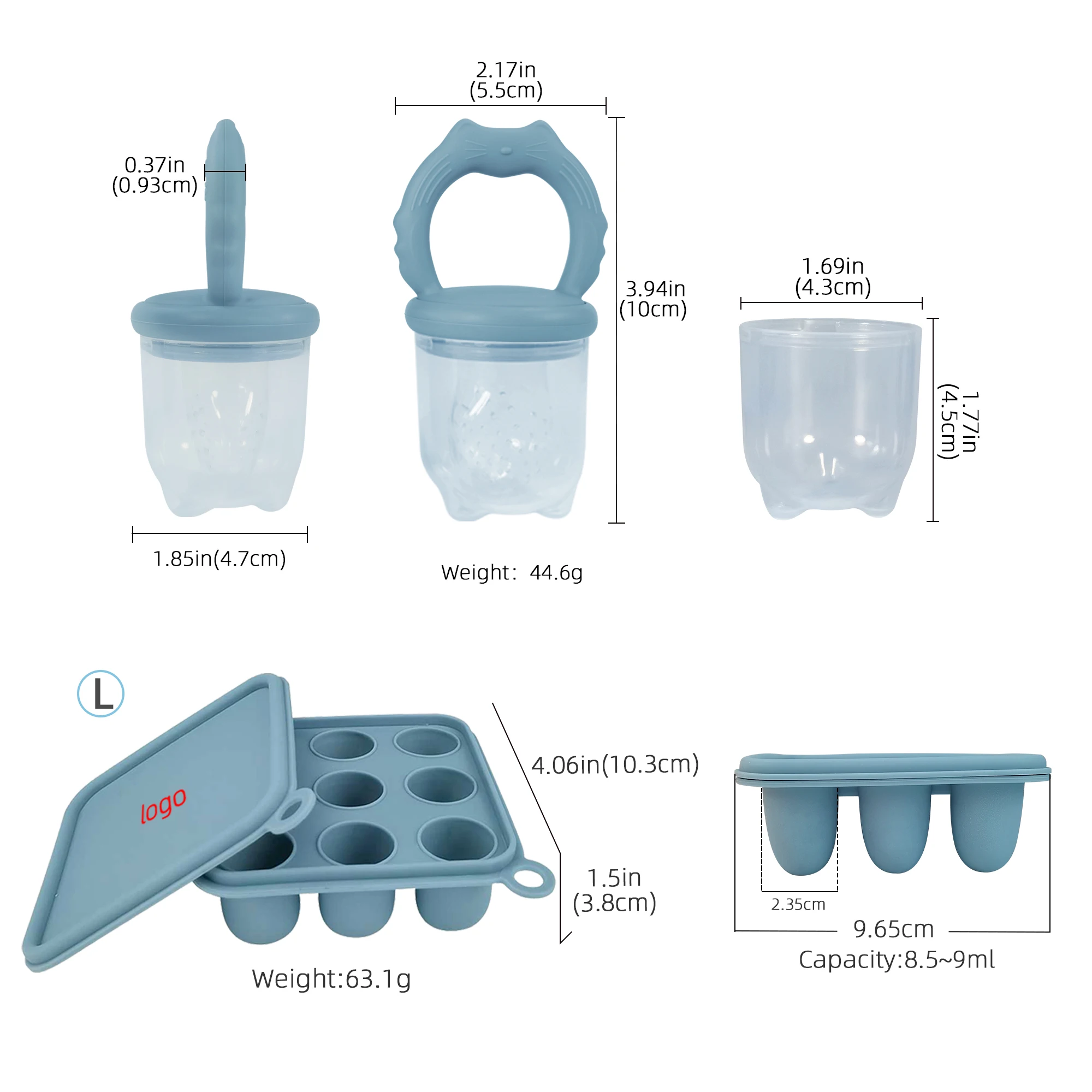 Baby Fruit Feeder Infant Food Dispensing With PP Cover Baby Dummy Pacifier