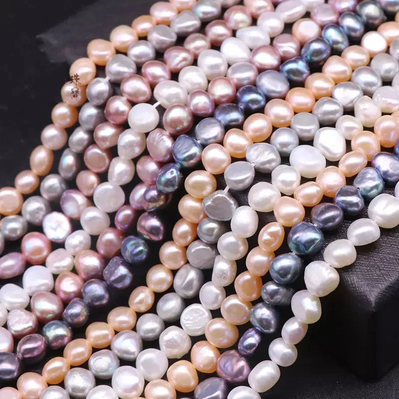 wholesale natural round bead strong light scattered bead freshwater Baroque pearl for bracelet necklace jewelry making
