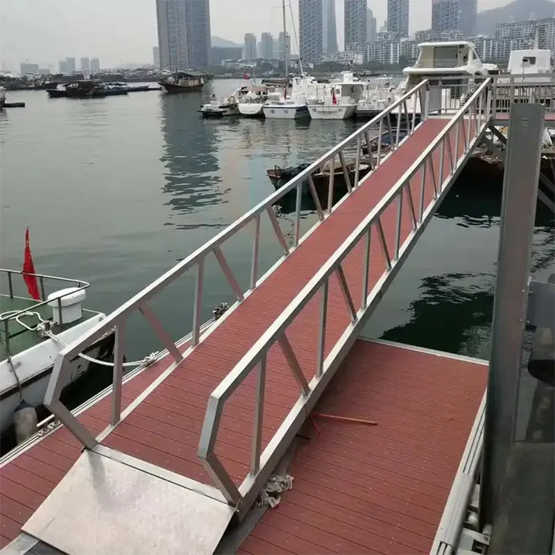 Durable Aluminum Structure Approach Bridges Platform Marina Gangway Use for Floating Dock