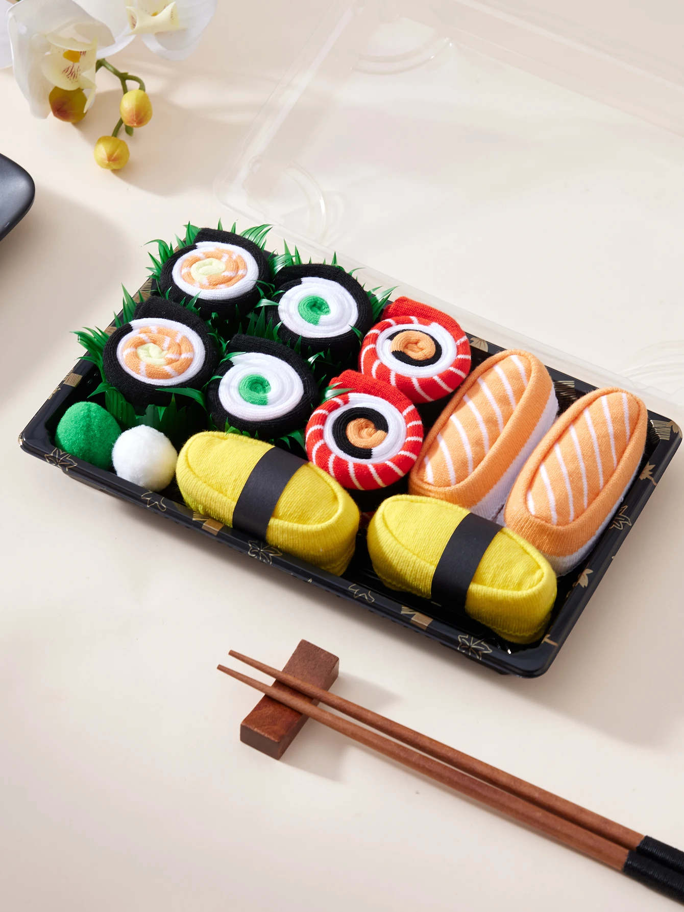2025 Hot Sale Wholesale Custom Food Theme Novelty Creative Crew Sushi Gift Socks