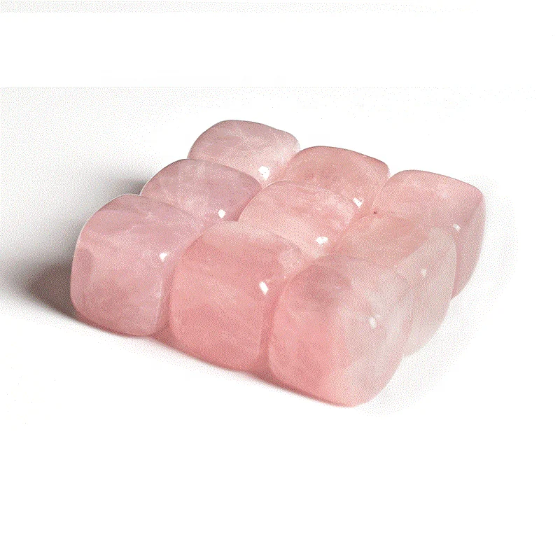 Hot Selling large Whiskey Stone wholesale natural crystal rose quartz ice cube stone