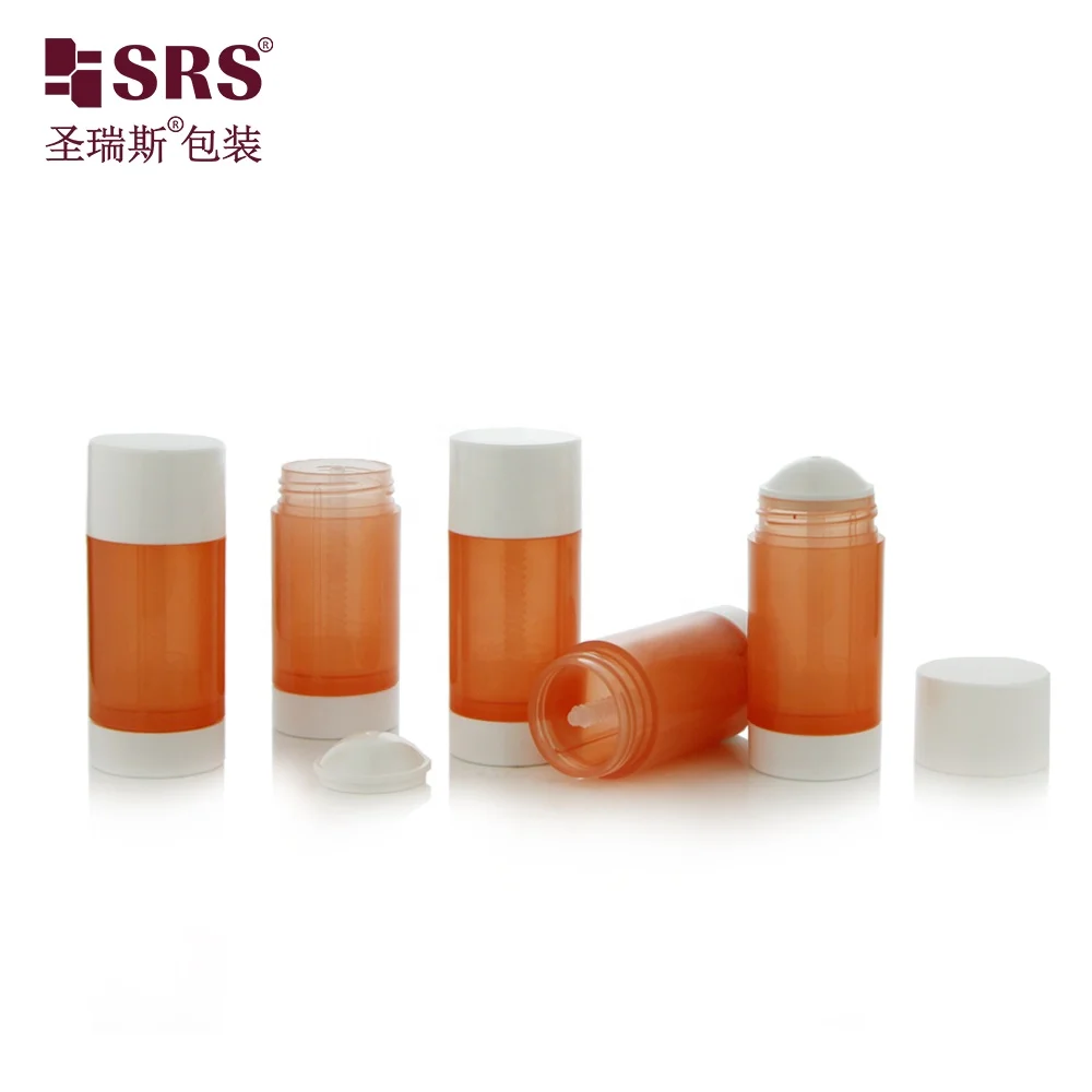 D048 New Design Empty  PP PC Plastic Skincare Twist Up Deodorant Container Bottom Fill Type Manufacture