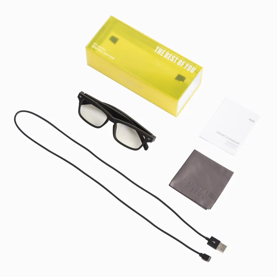 transparent lens smart glasses to music and making phone calls branded high quality eyeglasses eyeglass packaging sunglasses