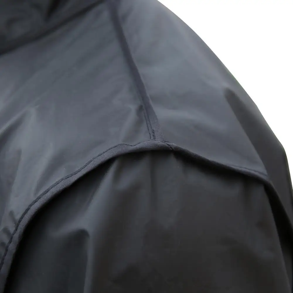 wholesale Fashionable New Design EVA 0.16mm black reusable plastic raincoat for adult