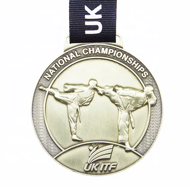 Custom Medal Karate Manufacture Gold Silver Bronze Taekwondo Karate Medals With Ribbon Lanyard Hanger Sport Medals