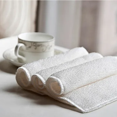 100%bamboo white dish cloth wash cloth for kitchen