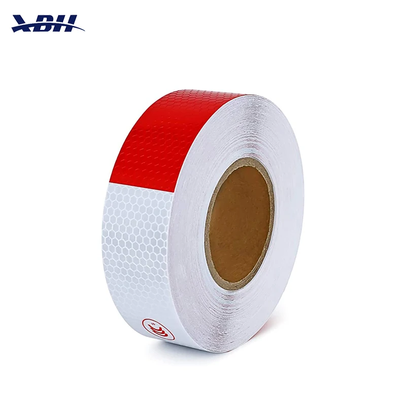 High Quality Cinta De reflective sticker Tape Roll PVC Red Reflective Safety Warning Tape for Truck Reflective Tape