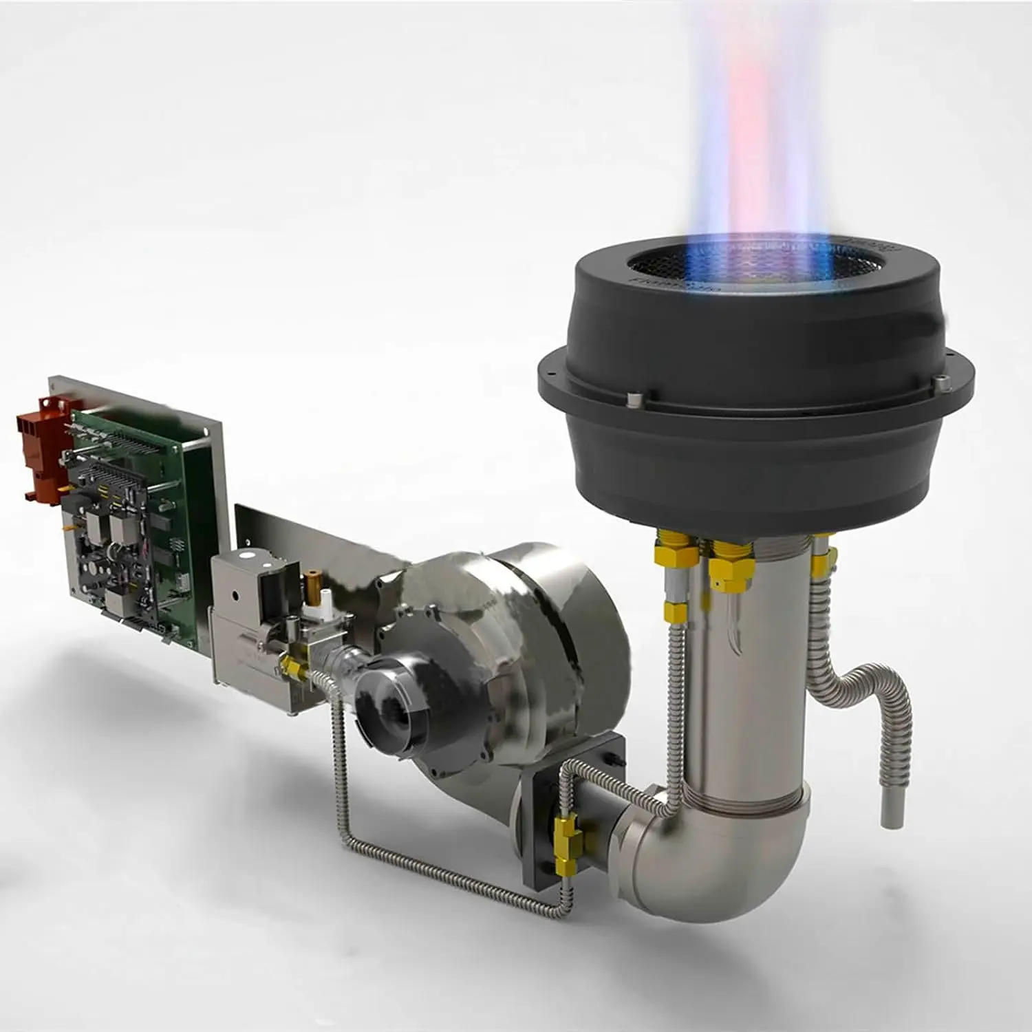 6mm Flexible Gas Line Catering Equipment Machine Gas Valve Corrugated Hose with Fitting M10X1 900MM