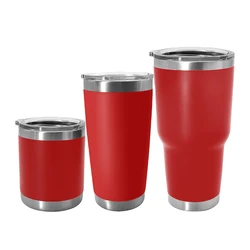 Hot Selling 20\30 oz Tumbler Stainless Steel Travel Mugs Double Walled  Vacuum Cup Powder Coating Car Tumbler Coffee Mug