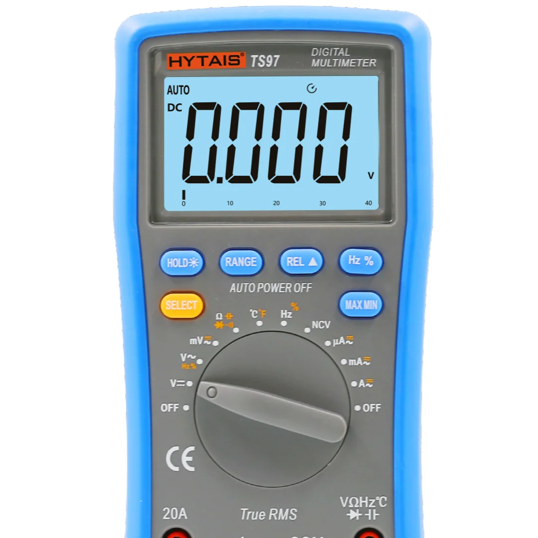 HYTAIS TS97 Digital Automatic Multimeter AC DC Ammeter Voltmeter True RMS Electrical Meter Resistance Electrician Tester Tool