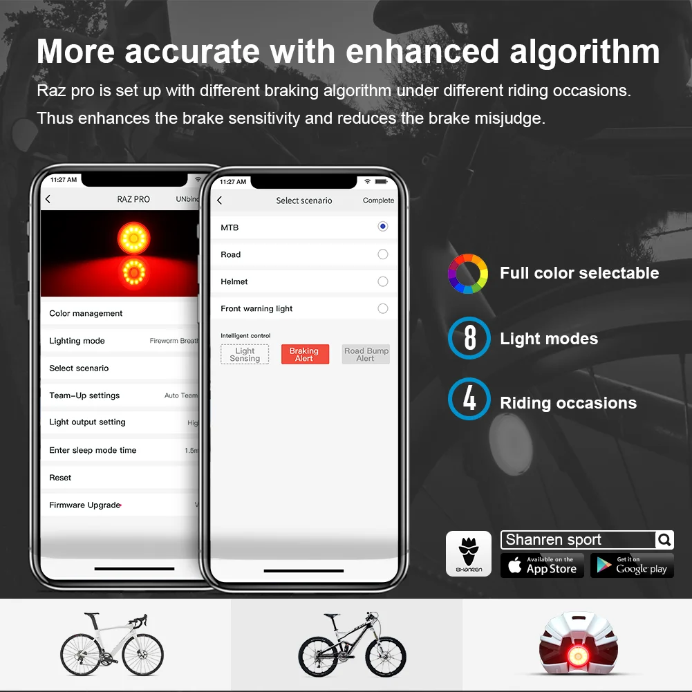 
Rechargeable Bike Accessories Smart LED Bicycle Tail Light Set Bike Light 