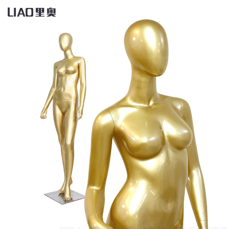 High Quality Golden Underwear Bra  Female Mannequin Women Clothing Window  Fashion Display