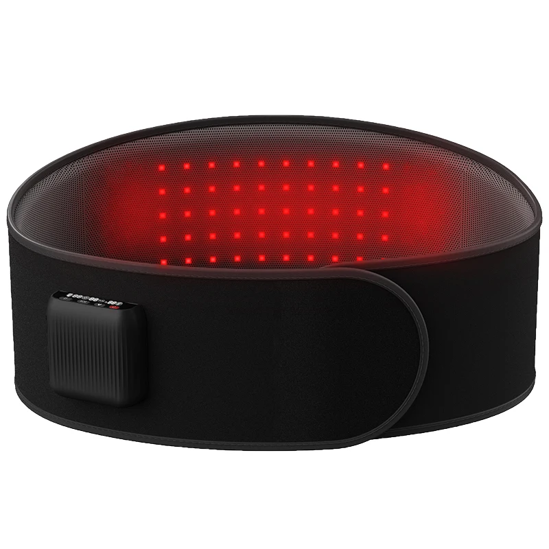 Electric Multi Function Fatigue Relief Hot Wave Lumbar Support Vibration Red Light Hot Compress Massage Waist Belt