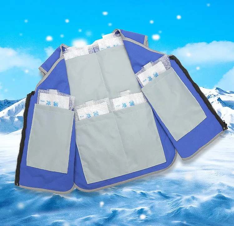 2022 Cooling Vest Reflective Summer Ice Pack Cooling Vest for hot working condition