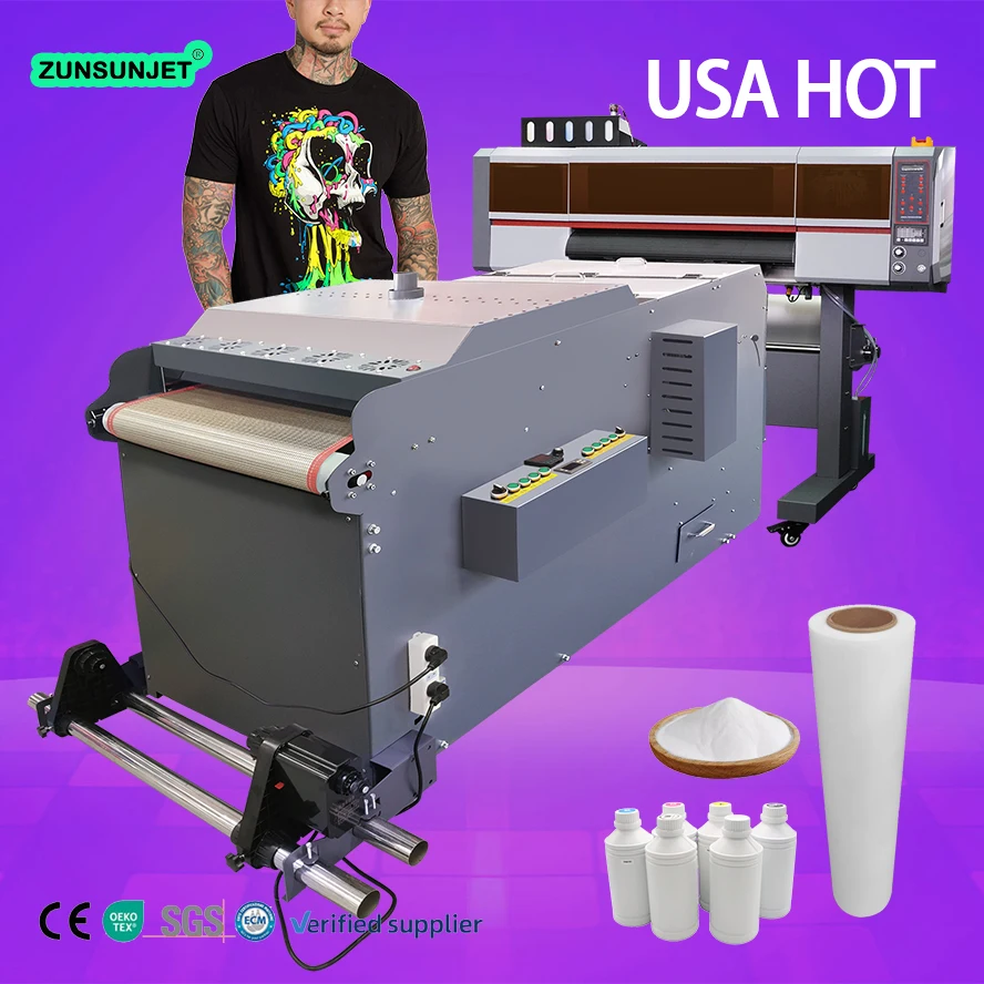 Zunsunjet Impresora plauter Dtf Print Pro60 A1Pro60-A1 Европейский принтер 24 дюйма с автоматизированным порошком