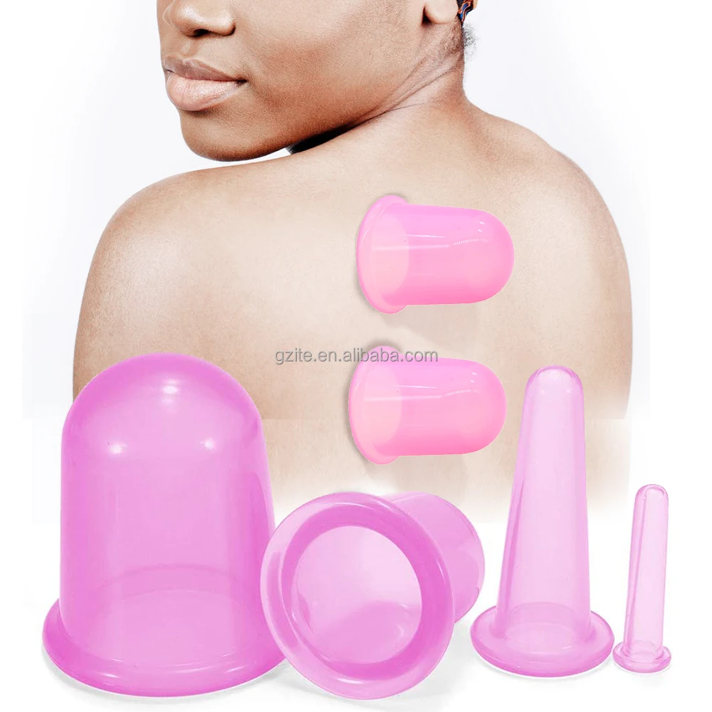 Facial Chinese Cupping Therapy Set Vacuum Cups Suction Cups Facial And Body For 4 Face Cupping cups Sets