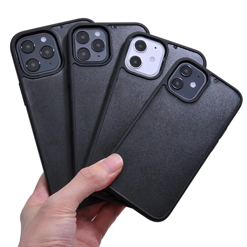 2021 Hydrid PC+TPU Blank Case for iPhone 13 groove inlay Leather for iphone 13 pro  phone cover case